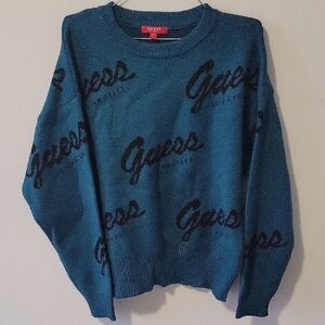 Guess Blue Logo Sweater